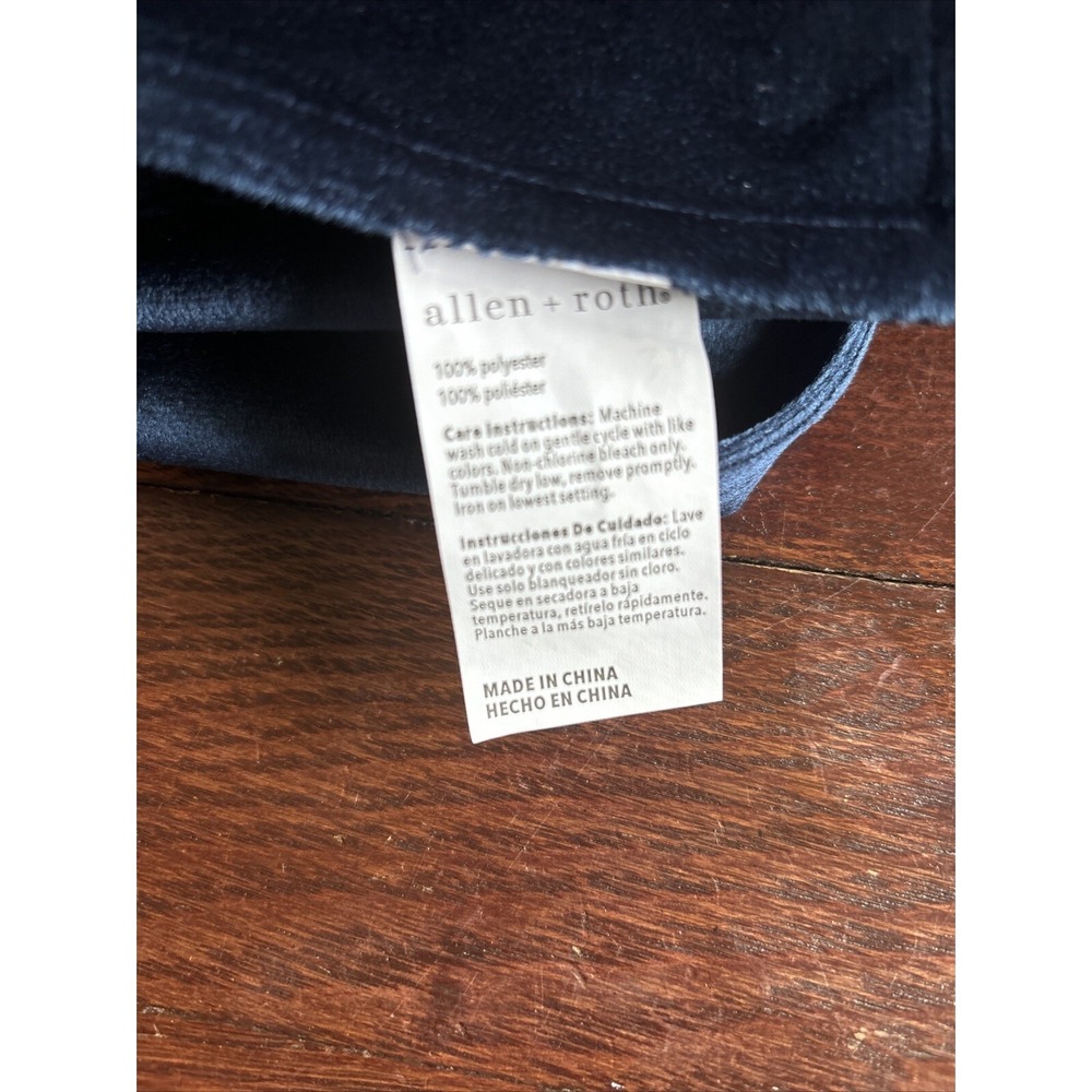 Allen + Roth Blue Velour Feel 14"x72" Table Runner New Model # R-VLVT-300 - Picture 5 of 6
